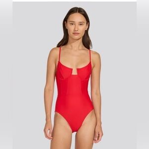 Solid & Striped The Veronica One-Piece Swimsuit Black Size Small